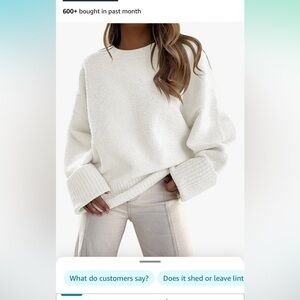 NWT! Women's Oversized Sweaters Fuzzy Chunky Warm Pullover Sweater- M